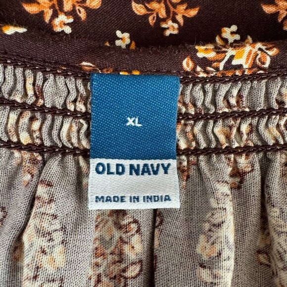 Old Navy Long Puff Sleeve Drawstring Waist Tiered Poet Long Midi Dress Size XL - Picture 5 of 11